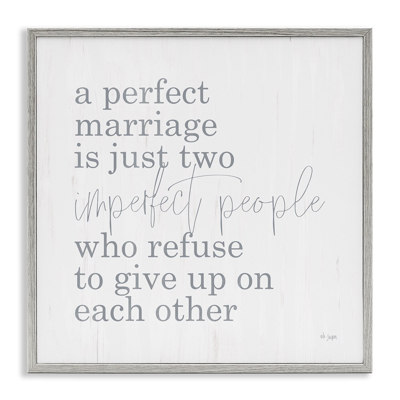 Stupell Industries Perfect Marriage Refuse to Give Up Framed Giclee, design by Jaxn Blvd.